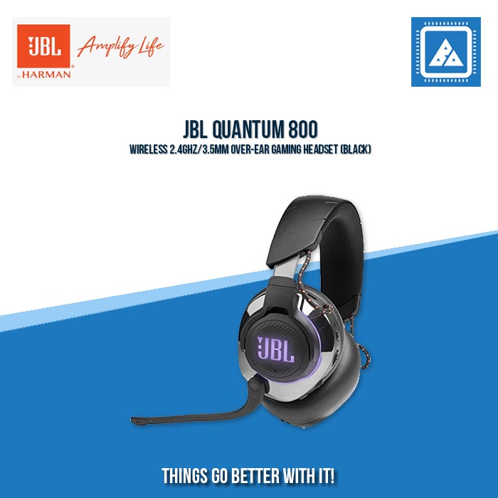 JBL QUANTUM 800 WIRELESS 2.4GHZ/3.5MM OVER-EAR GAMING HEADSET (BLACK) JBL QUANTUM 800 WIRELESS 2.4GHZ/3.5MM OVER-EAR GAMING HEADSET (BLACK)